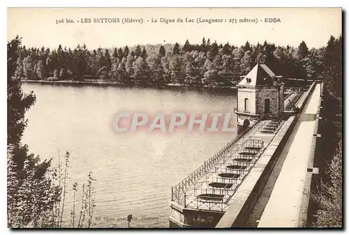 Cartes postales Les Settons Nievre la Digue du Lac