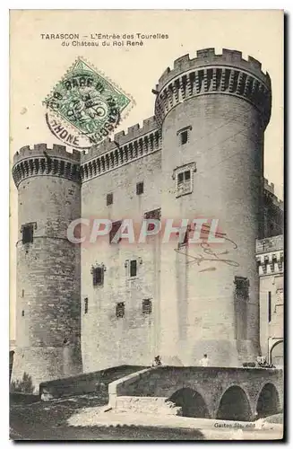 Ansichtskarte AK Tarascon l'entree des Tourelles du chateau du Roi Rene