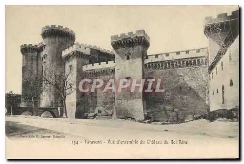 Cartes postales Tarascon vue d'ensemble du Chateau du roi Rene