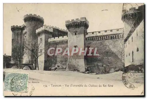 Cartes postales Tarascon vue d'ensemble du Chateau du Roi Rene