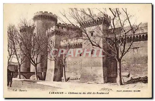 Cartes postales Tarascon Chateau vu du cote du Boulevard