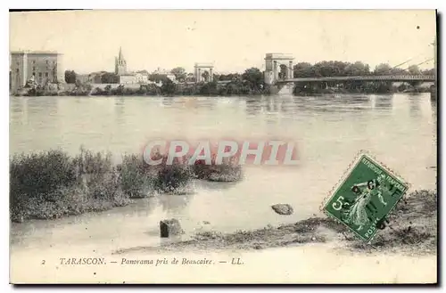 Cartes postales Tarascon Panorama pris de Beaucaire