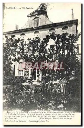 Cartes postales Tarascon la Villa Tartarin tout pres de la Porte de la Condamine c'est la troisiene maison a mai