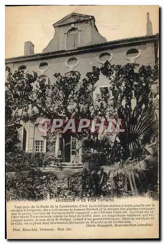 Cartes postales Tarascon la Villa Tartarin tout pres de la Porte de la Condamine c'est la troisiene maison a mai