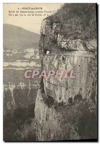 Cartes postales Foret de Lente route de Combe Laval premier Tunnel