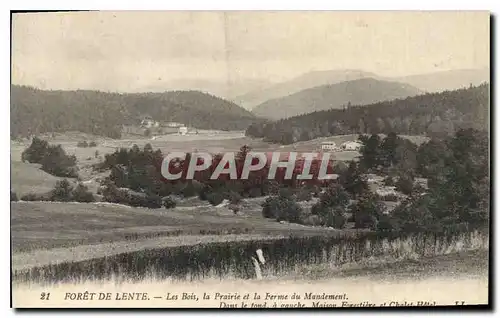 Cartes postales Foret de Lente les Bois la Prairie et la Ferme du Mandement dans le fond a gauche maison Foresti