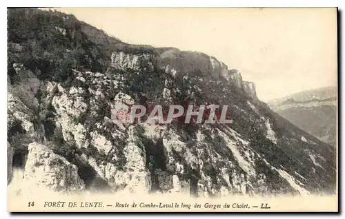 Cartes postales Foret de Lente Route de Combe Laval le long des Gorges du Cholet