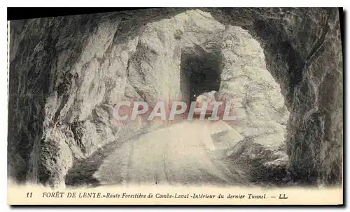 Cartes postales Foret de Lente Forestiere de Combe Laval interieur du dernier Tunnel