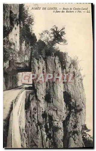Cartes postales Foret de Lente Route de Combe Laval a flanc des Rochers a Pic