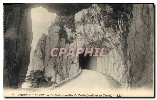 Cartes postales Foret de Lente la Route Forestiere de Combe Laval sous un Tunnel