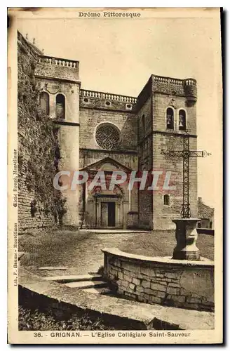 Ansichtskarte AK Drome Pittoresque Grignan l'Eglise Collegiale Saint Sauveur