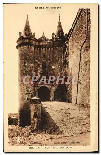 Cartes postales Grignan Entree du Chateau