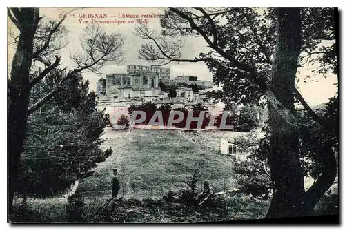 Cartes postales Grignan Chateau restaure vue panoramique au Midi
