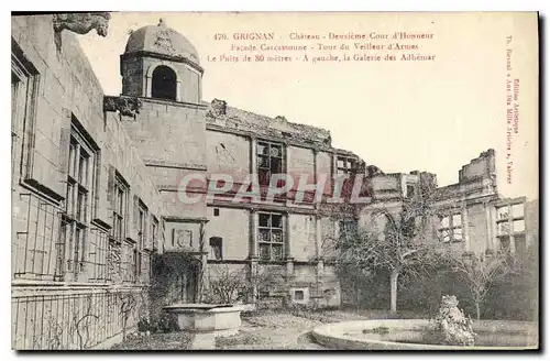 Ansichtskarte AK Grignan Chateau deuxieme Cour d'Honneur Facade Carcassonne Tour du Veilleur d'Armes a Gauche la