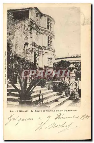 Cartes postales Grignan interieur du chateau de Mme de Sevigne