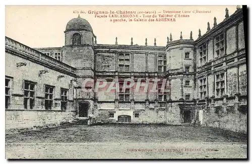 Ansichtskarte AK Grignan le Chateau restaure deuxieme cour d'Honneur facade Carcassonne tour du veilleur d'Armes