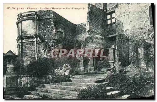 Cartes postales Grignan chateau Escalier d'Honneur et Tour Francois Ier