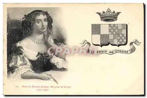 Cartes postales Marie de Rabutin Chantal Marquise de Sevigne 1627 1696