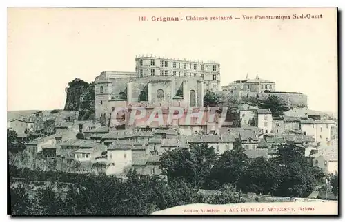 Cartes postales Grignan chateau restaure vue panoramique Sud Ouest