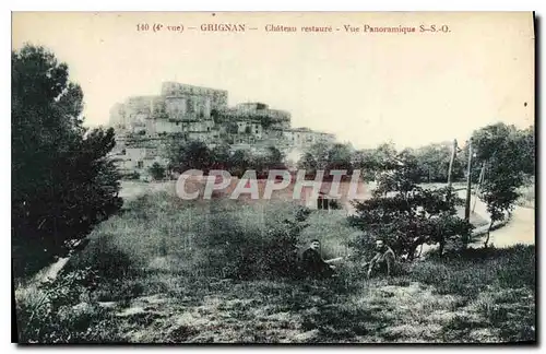 Cartes postales Grignan 4e Vue Chateau restaure vue Panoramique