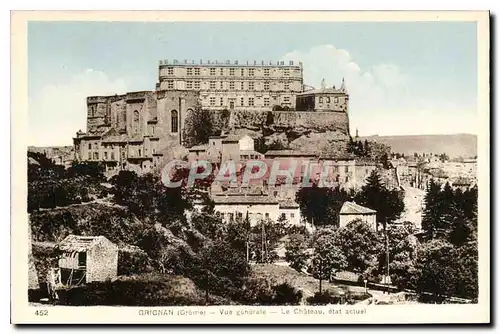 Cartes postales Grignan Drome vue generale le chateau etat actuel
