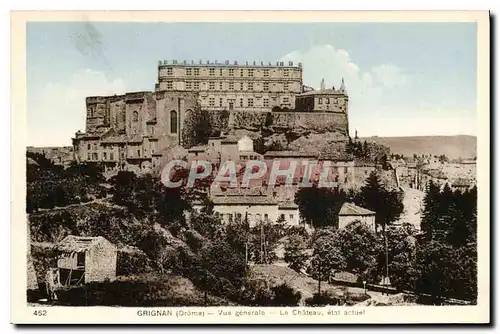 Ansichtskarte AK Grignan Drome vue generale le chateau etat actuel
