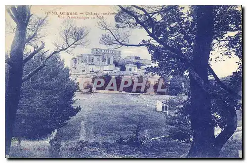 Cartes postales Grignan chateau restaure vue panoramique au Midi