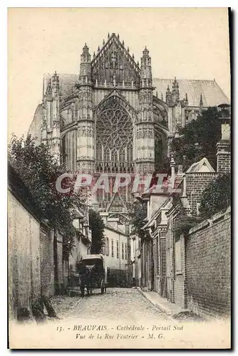 Ansichtskarte AK Beauvais Cathedrale Portail Sud vue de la Rue Feutrier