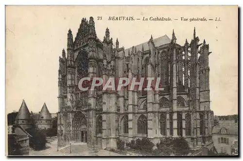 Cartes postales Beauvais La Cathedrale Vue generale