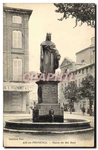 Cartes postales Aix en Provence Statue du Roi Rene