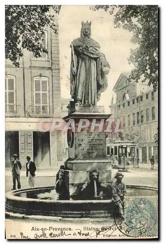 Cartes postales Aix en Provence Statue Le Roi Rene