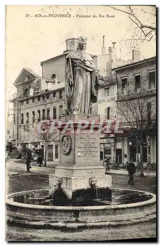 Cartes postales Aix en Provence Fontaine du Roi Rene