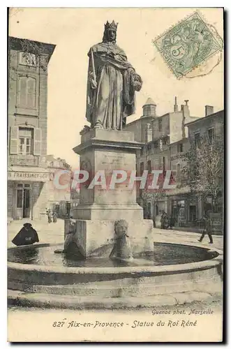 Cartes postales Aix en Provence Statue du Roi Rene