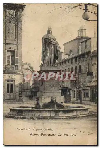 Cartes postales Aix en Provence Statue du Roi Rene