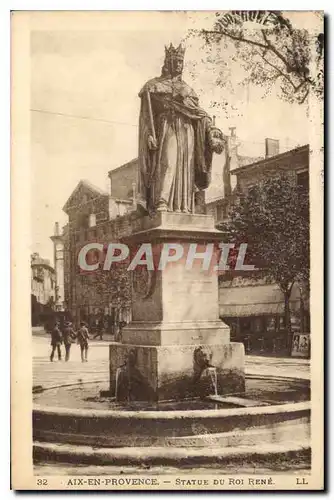 Cartes postales Aix en Provence Statue du Roi Rene