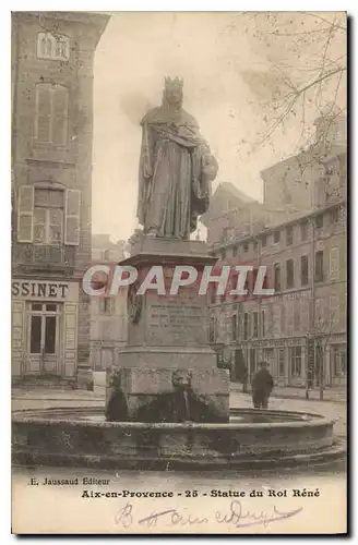 Cartes postales Aix en Provence Statue du Roi Rene