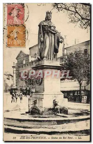 Cartes postales Aix en Provence Statue du Roi Rene