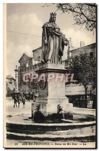 Cartes postales Aix en Provence Statue du Roi Rene