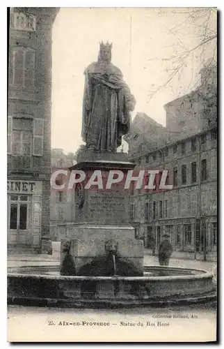 Cartes postales Aix en Provence Statue du Roi Rene