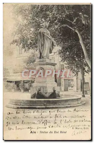 Cartes postales Aix Statue du Roi Rene