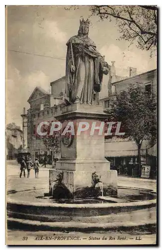 Cartes postales Aix en Provence Statue du Roi Rene