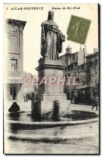 Cartes postales Aix en Provence Statue du Roi Rene