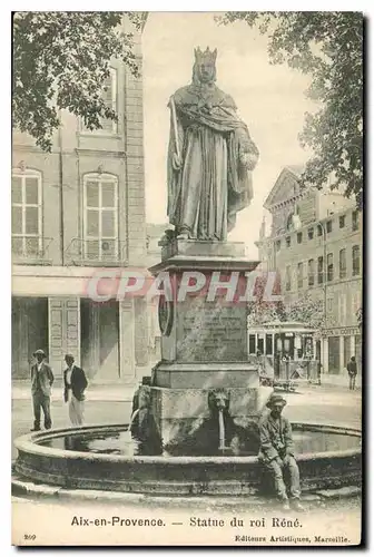 Cartes postales Aix en Provence Statue du Roi Rene