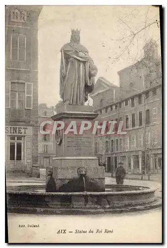 Cartes postales Aix Statue du Roi Rene