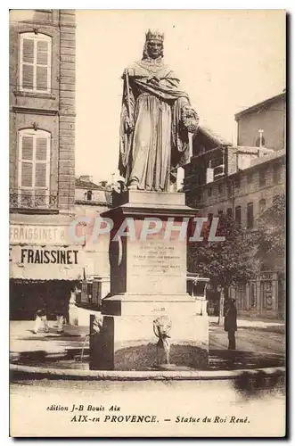 Cartes postales Aix en Provence Statue du Roi Rene