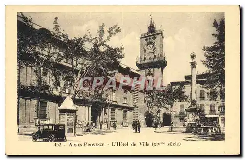 Cartes postales Aix en Provence l'Hotel de Ville