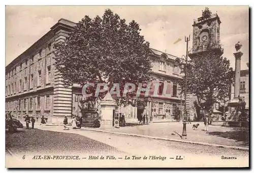 Cartes postales Aix en Provence Hotel de Ville La Tour de l'Horloge