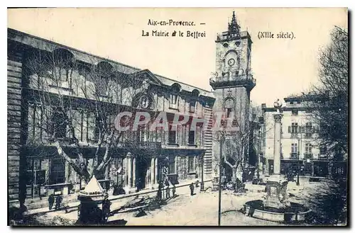 Cartes postales Aix en Provence La Mairie et le Beffroi