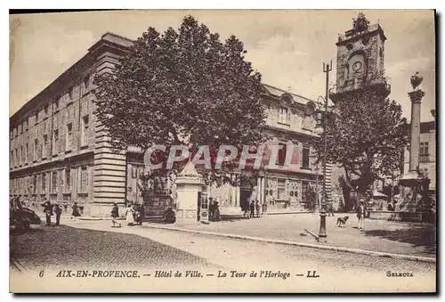 Cartes postales Aix en Provence Hotel de Ville La Tour de l'Horloge