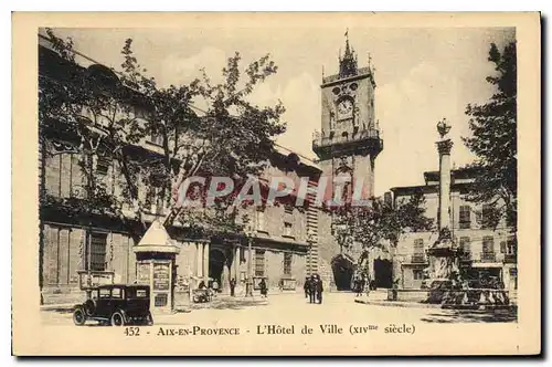 Cartes postales Aix en Provence L'Hotel de Ville